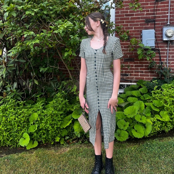 90s vintage form fitting midi dress🫶🏼 - Picture 1 of 8